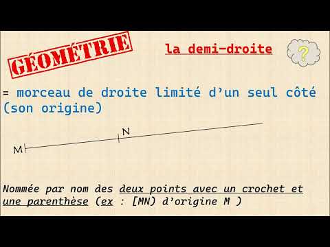 Qu'est ce qu'une demi droite
