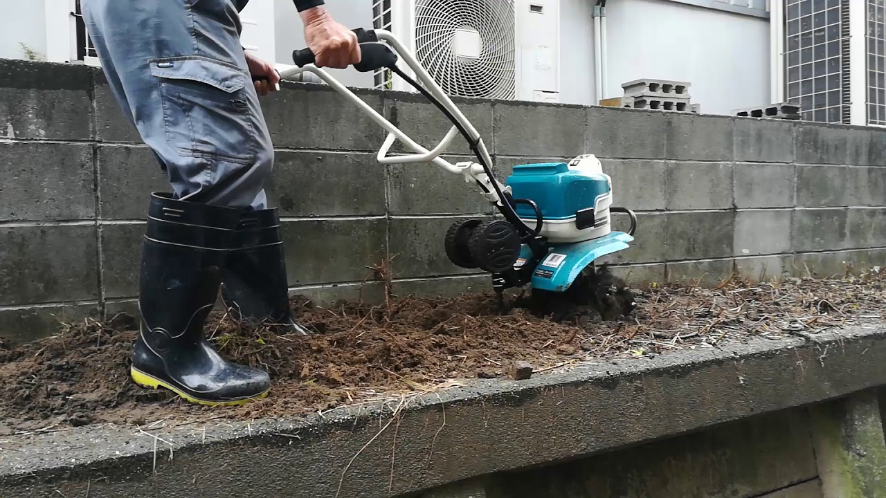 マキタ36v（18V×2バッテリー）充電式耕うん機を使ってみた。リースするならガソリン発動機より使いやすいかも！雑草対策にも使える。