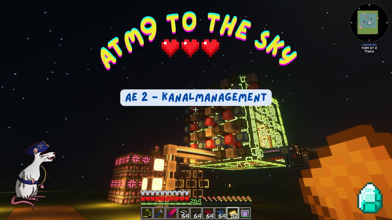 Minecraft ATM9 To The Sky Teil 21 - AE 2 - Kanalmanagement - YouTube