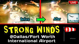 ✅Strong Winds at Dallas/Fort International Airport | Watch CRJ🛩 Aircraft Movement