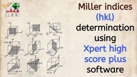 determine miller indices of xrd diffraction data using xpert highscore plus software