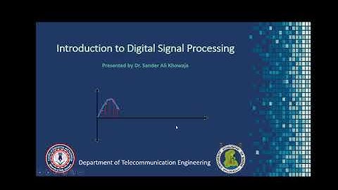 Digital Signal Processing Lecture 1-1