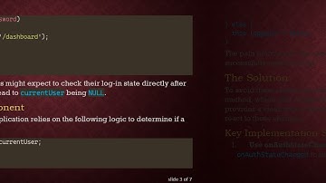 Understanding Why firebase.auth().currentUser Returns NULL Even When Logged In