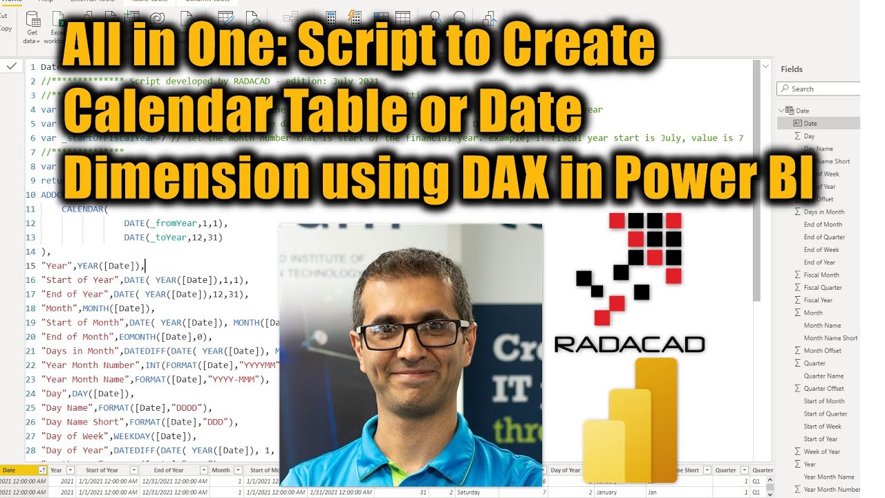 All In One Script To Create Calendar Table Or Date Dimension Using DAX all-in-one-script-to-create-calendar-table-or-date-dimension-using-dax