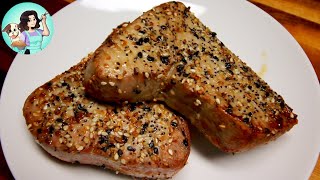 Easy Air Fryer Ahi Tuna Steaks WW Friendly (Weight Watchers) Points on all Plans💚💙💜