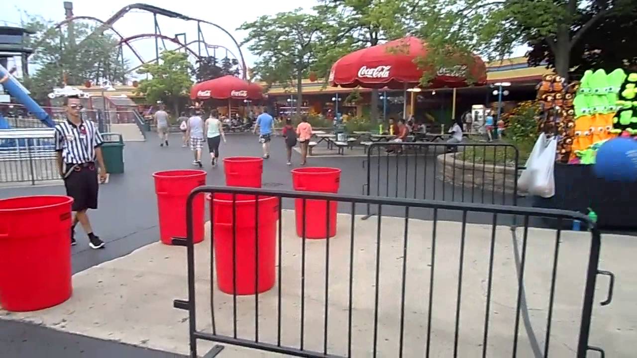 New Garbage Can Beer Pong Game Six Flags Great America 71815 YouTube