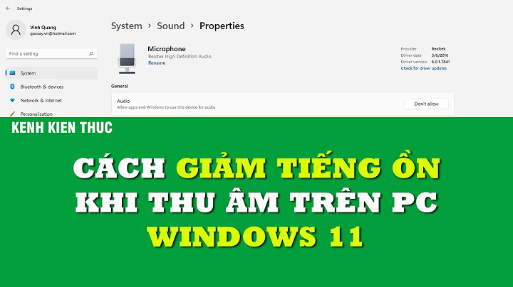 Hướng dẫn chỉnh mic thu máy tính