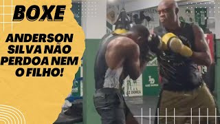 Veja treino sparring de Anderson Silva com filho Kalyl Silva