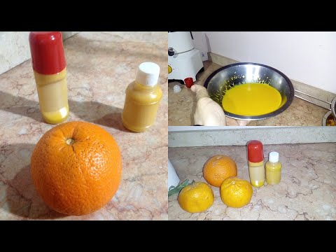 طريقة استخراج زيت البرتقال من قشر البرتقال زيت طبيعي 100 ×100 من غير اضاف اى زيت تاني على طريقتي