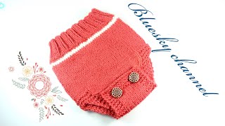 تريكو غطاء للحفاضة  للبيبى/ تريكو دايبر / تريكو شورت  /  knitting baby bloomer