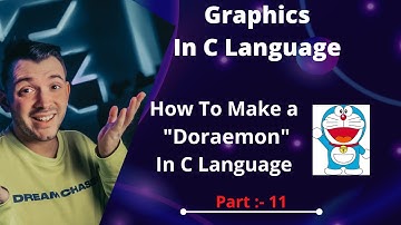 How to Create "Doraemon" Cartoon Character Using C Graphics #Pradip369