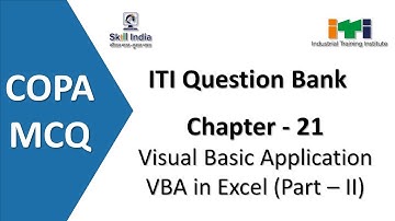 21. VBA in Excel -2 | ITI COPA MCQ | Question Bank | #copamcq