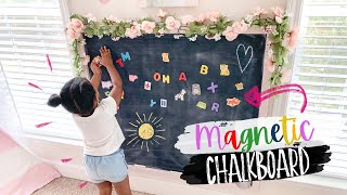 DIY MAGNETIC Chalkboard Using Galvanized Sheet Metal! | Budget Friendly Decor | Ashleigh Lauren