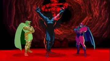 Marvel vs Capcom 2: Doctor Doom, Magneto, and Blackheart arcade playthrough
