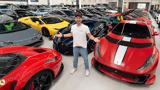 Ferrari Monza SP1 with Novitec exhaust at a $500,000,000 Car Dealership \/ The Supercar Diaries