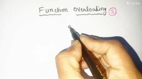 II PUC | Chapter 8 - Function overloading - Part 1