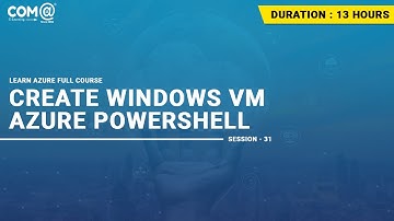 Create Windows VM Azure PowerShell | Microsoft Azure Tutorial
