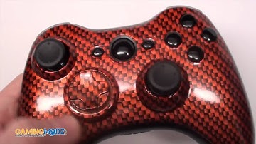 Red Carbon Fiber Modded Xbox 360 Controller Exclusively from GamingModz.com