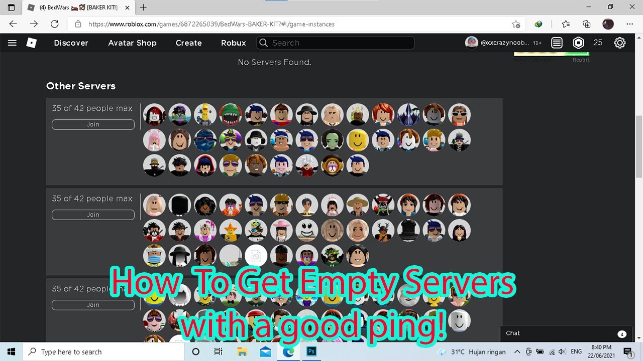 How To Get Empty Servers With A Good Ping YouTube