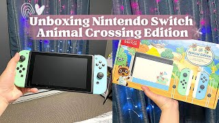 Unboxing Nintendo Switch Animal Crossing Edition