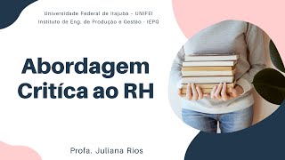 AULA - Abordagem Críticas ao RH