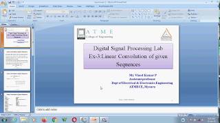 Linear Convolution of a given Sequence