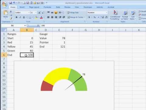 Gauge Chart Excel 2016 Template