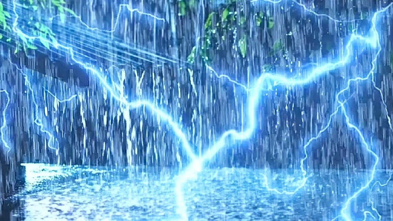 Goodbye Insomnia – Heavy Rain & Thunder on a Tin Roof in the Dark, Misty Forest