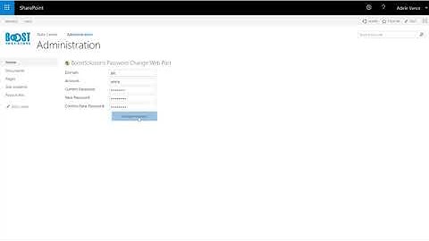 End user change their own password on Password Change Web Part