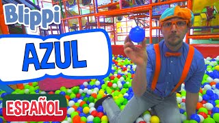 Blippi visita un Patio de Juegos Cubierto | Aprende con Blippi | aprender colores