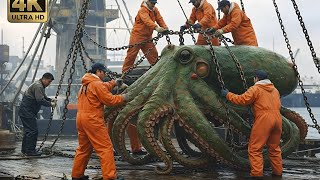World's Largest Octopus Catch? 104KG Giant Pacific Octopus Haul #video  