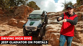 DRIVING HIGH DIVE IN A JEEP JT ON PORTALS | BEHIND THE ROCKS | 2024 MOAB EJS | CASEY CURRIE VLOG