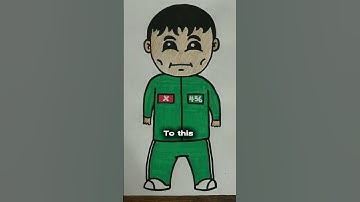 Part 3 of drawing squid game character characters from season 2. Making Seong Gi-hun. #squidgame