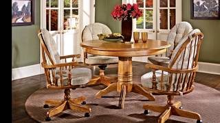 Picturesque Dining Room Sets With Wheels On Chairs