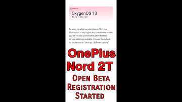 OnePlus Nord 2T OxygenOS 13 Open Beta