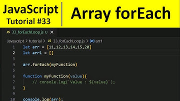 JavaScript Tutorial 33 - Array forEach Method in JavaScript | Programming For Beginners