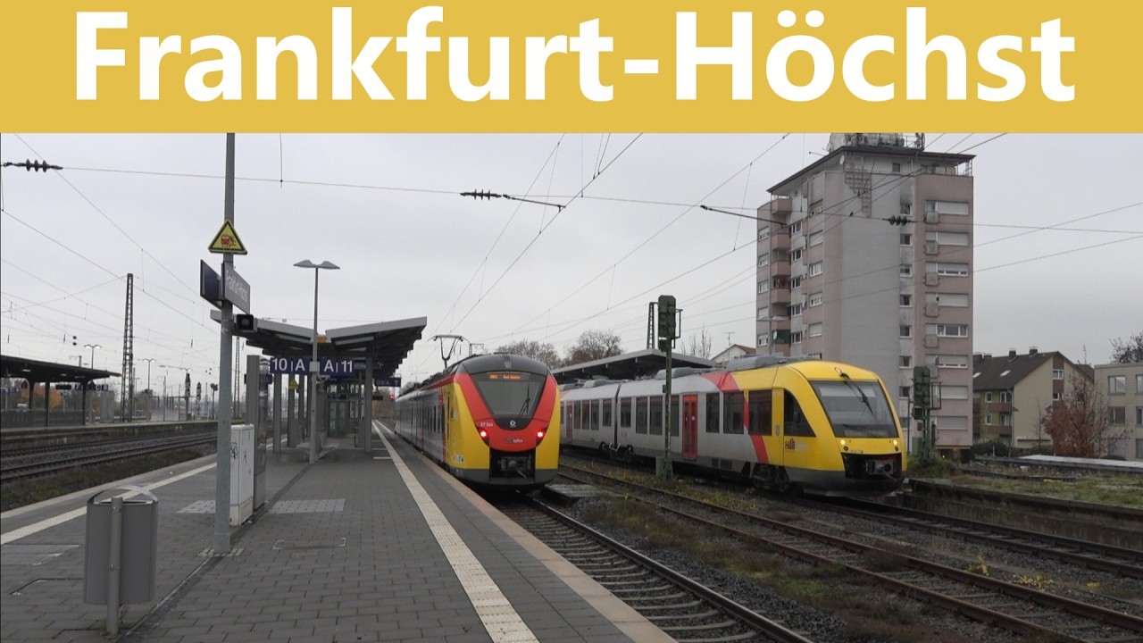 Bahnverkehr in Frankfurt-Höchst (2022)