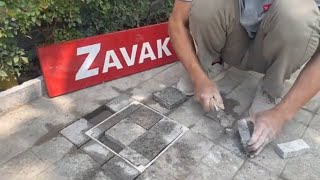 How to Install A Paving Recessed Manhole Cover Prevents Odors size 25x25cm