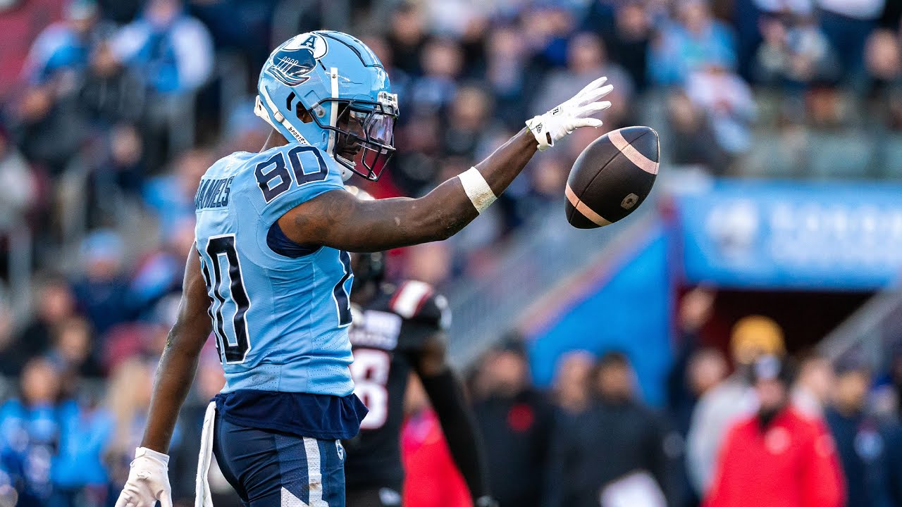 DaVaris Daniels pulls Toronto ahead with a 41-yard touchdown | CFL ...