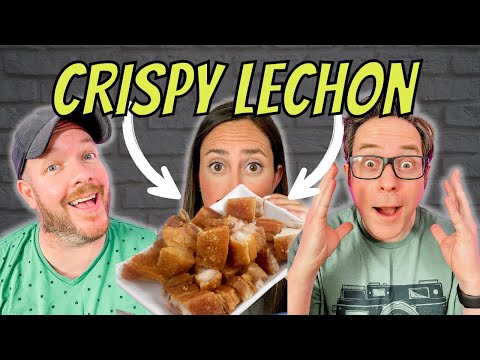 Trying CRISPY LECHON for the first time!