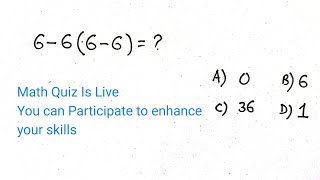 Math Quiz You can't Get All problems Answer Correct!