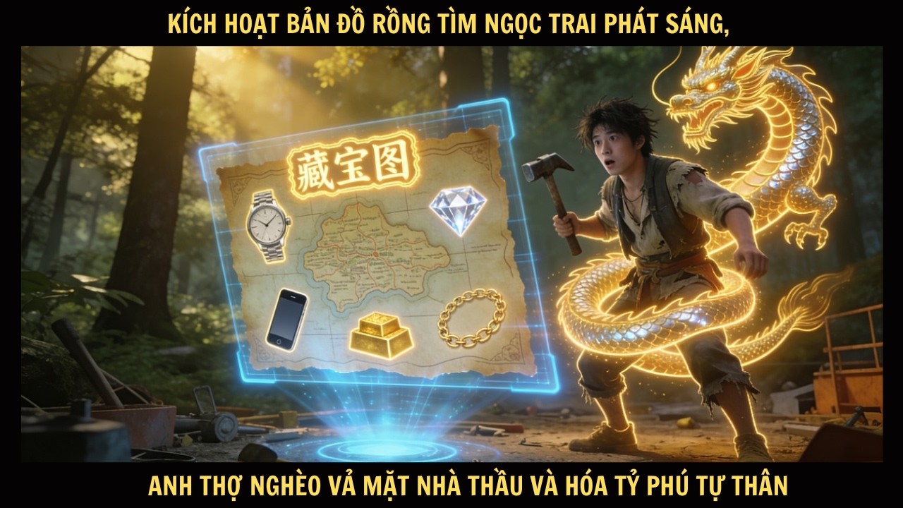Kích hoạt bản đồ rồng tìm ngọc trai phát sáng, anh thợ nghèo vả mặt nhà thầu và hóa tỷ phú tự thân