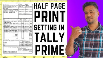 Half Page Print in Tally Prime | Half Page invoice in Tally