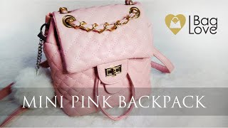 WHATS IN MY BAG 2020  Mini Pink Backpack Chanel Inspired