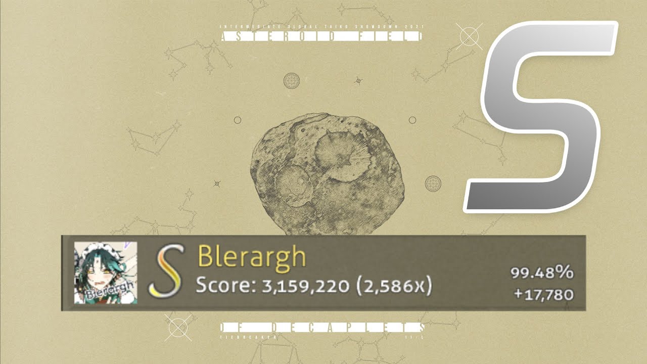 [osu!taiko] HD FC with enough acc for #1??? II-L - Asteroid Field of ...
