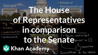 The House of Representatives in comparison to the Senate | US government and civics | Khan Academy