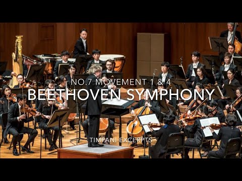 Beethoven Symphony no.7 mvt.1&4 Timpani Excerpts with