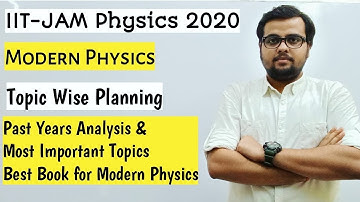 IIT- JAM Physics 2020 | Modern Physics | Past years analysis | Most Important Subtopics & Books