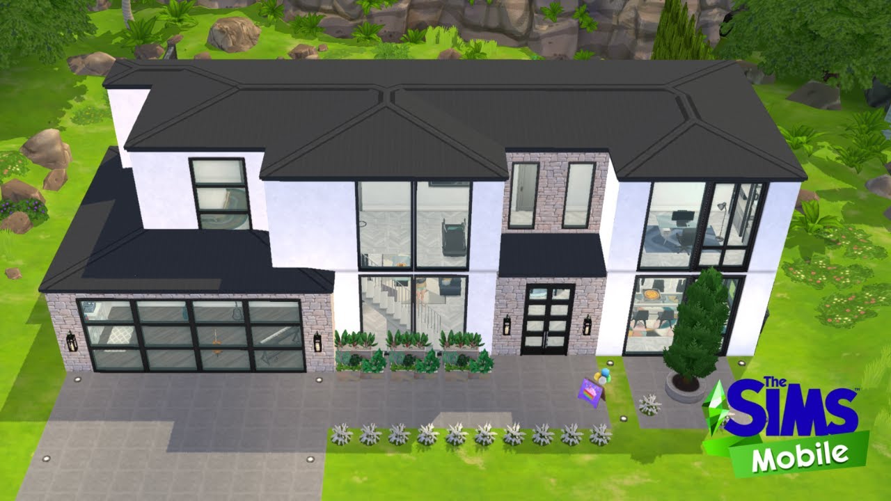 Minimalist Luxury Home Speed Build | The Sims Mobile 2021