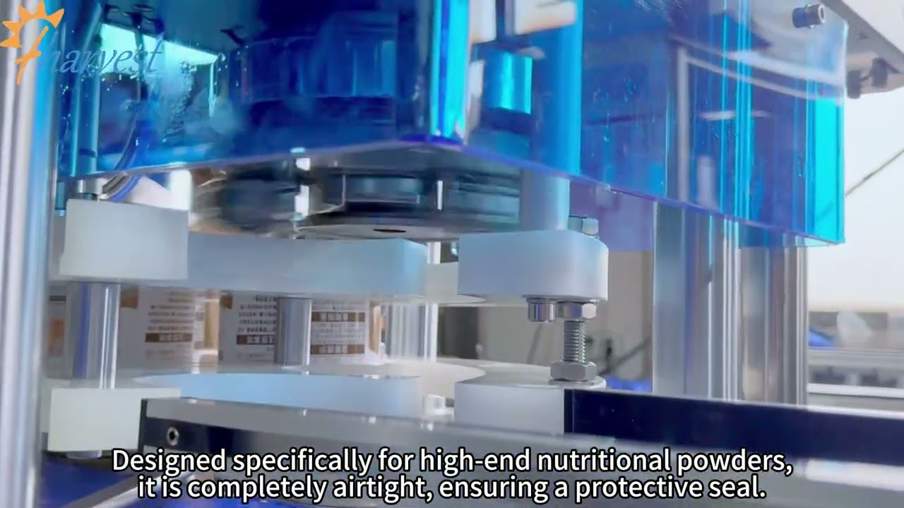 Fully automatic DHA protein powder can sealing machine, can bottom lid sealing machine